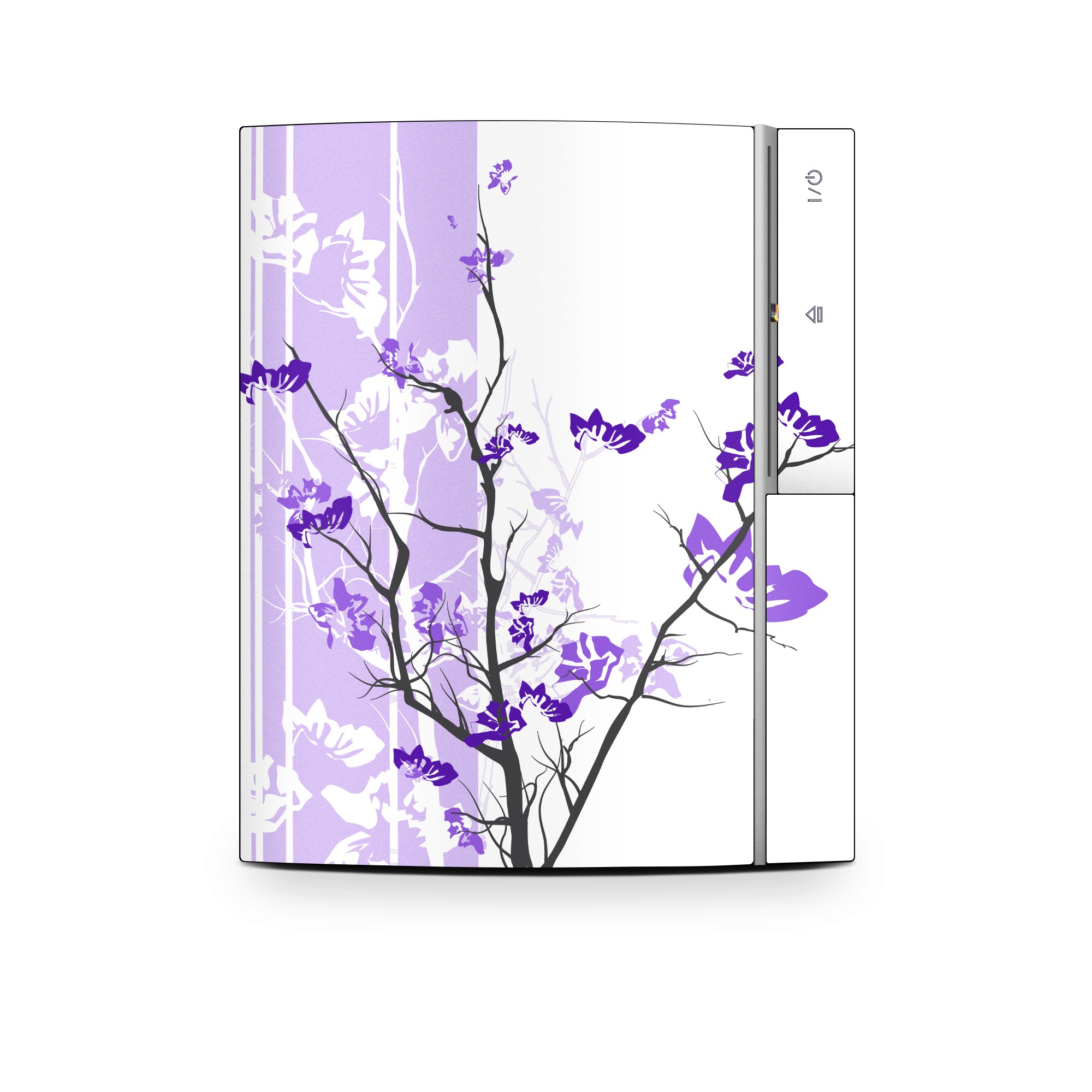 Old PS3 Skin design of Branch, Purple, Violet, Lilac, Lavender, Plant, Twig, Flower, Tree, Wildflower, with white, purple, gray, pink, black colors