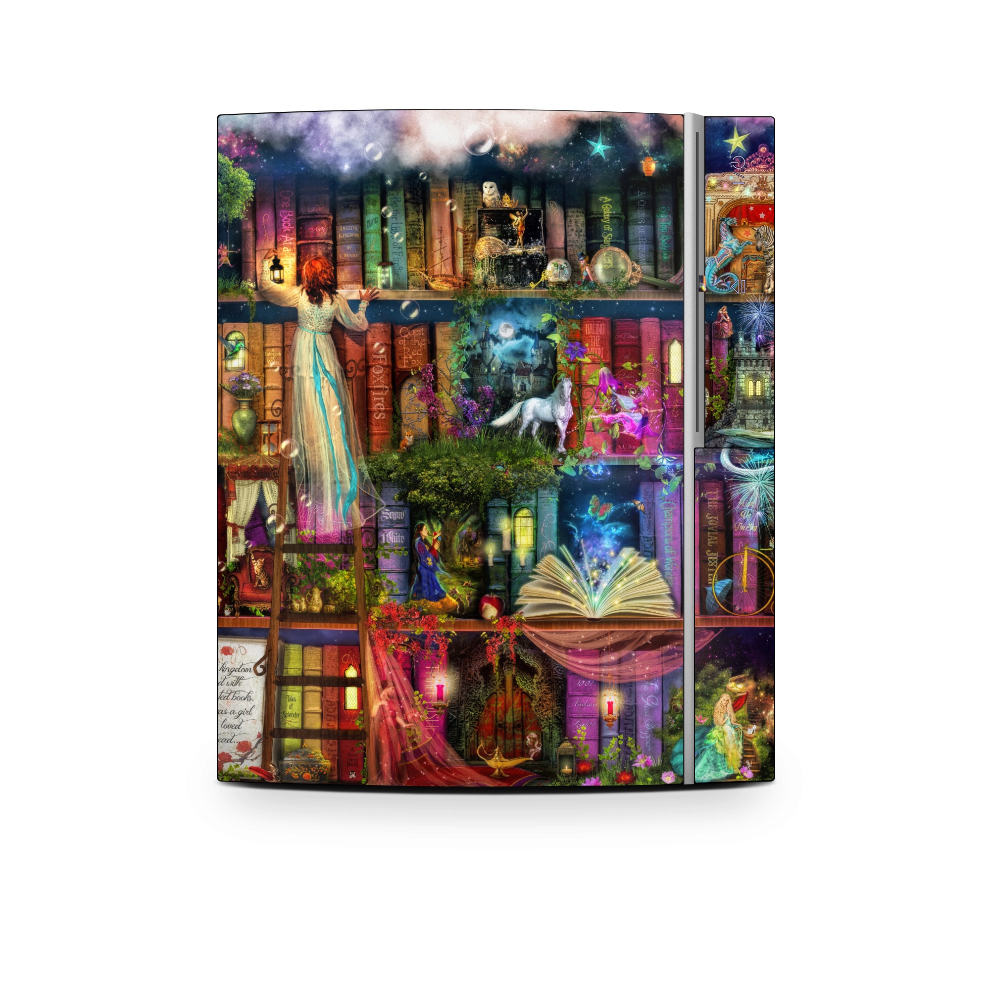 Old PS3 Skin design of Painting, Art, Theatrical scenery, with black, red, gray, green, blue colors