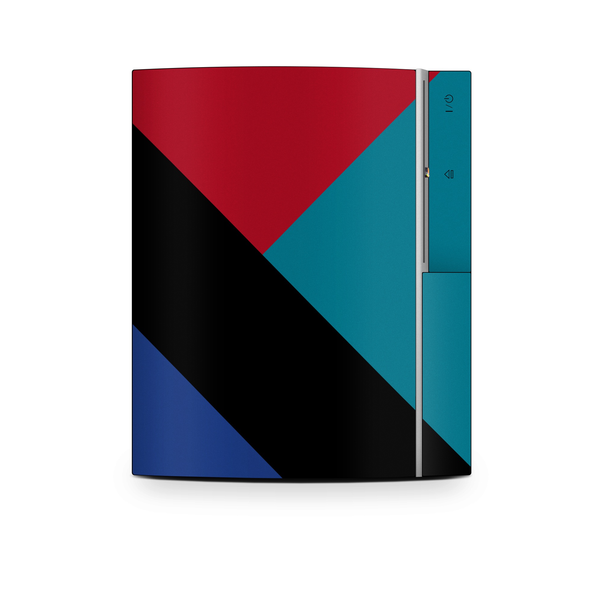 Old PS3 Skin design of Blue, Green, Turquoise, Azure, Teal, Electric blue, Line, Pattern, Design, Graphic design, with black, blue, red colors