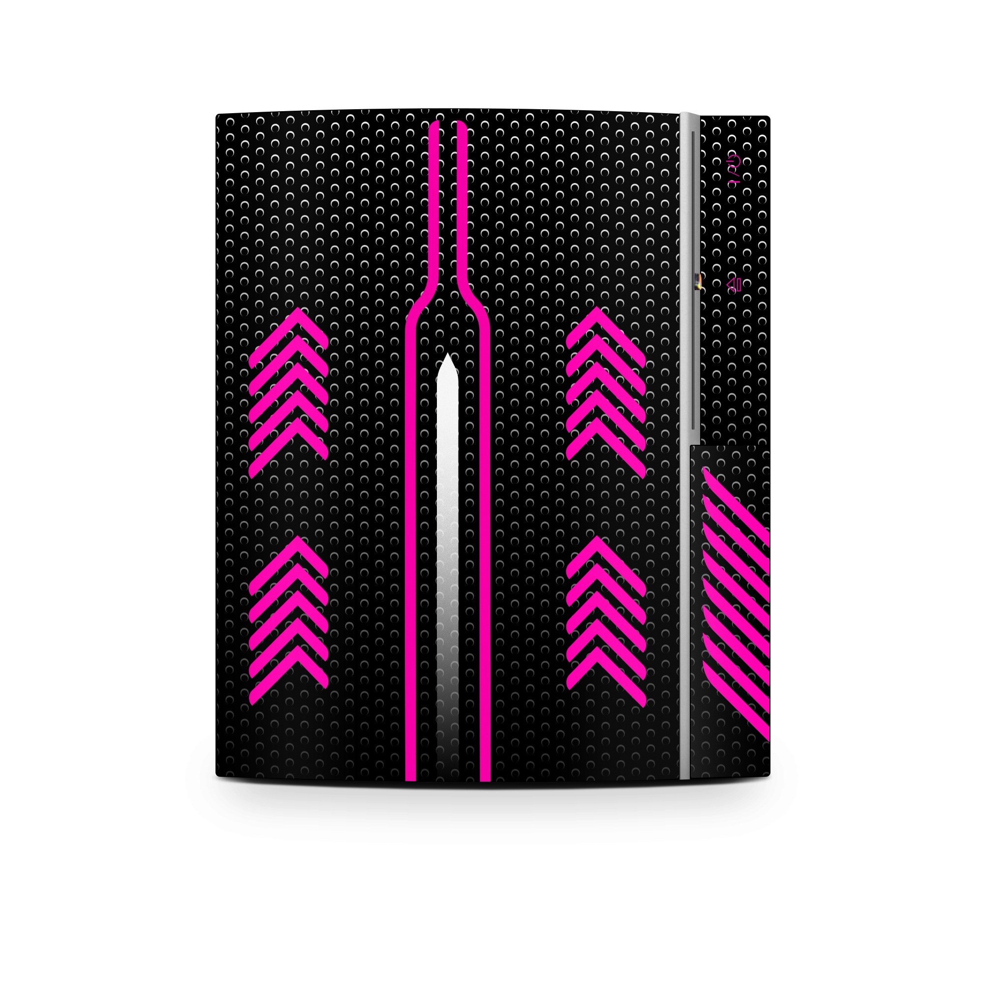 Old PS3 Skin design of Font, Violet, Art, Material property, Magenta, Pattern, Graphics, Circle, Electric blue, Design, with pink, black, gray, white colors