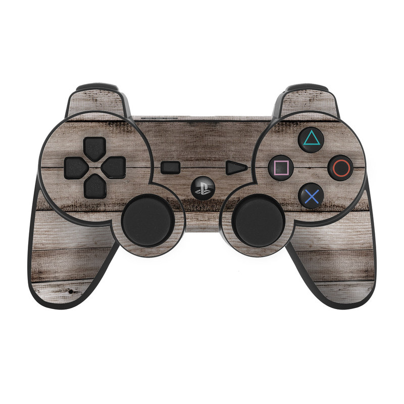 PS3 Controller Skin design of Wood, Plank, Wood stain, Hardwood, Line, Pattern, Floor, Lumber, Wood flooring, Plywood, with brown, black colors