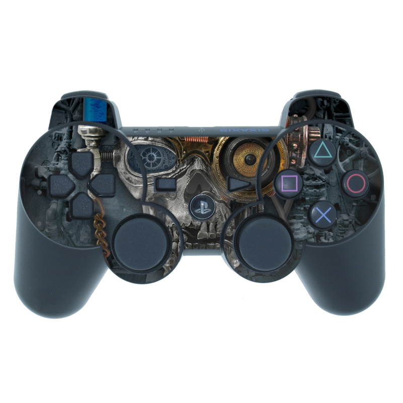 PS3 Controller Skin design of Engine, Auto part, Still life photography, Personal protective equipment, Illustration, Automotive engine part, Art, with black, gray, red, green colors