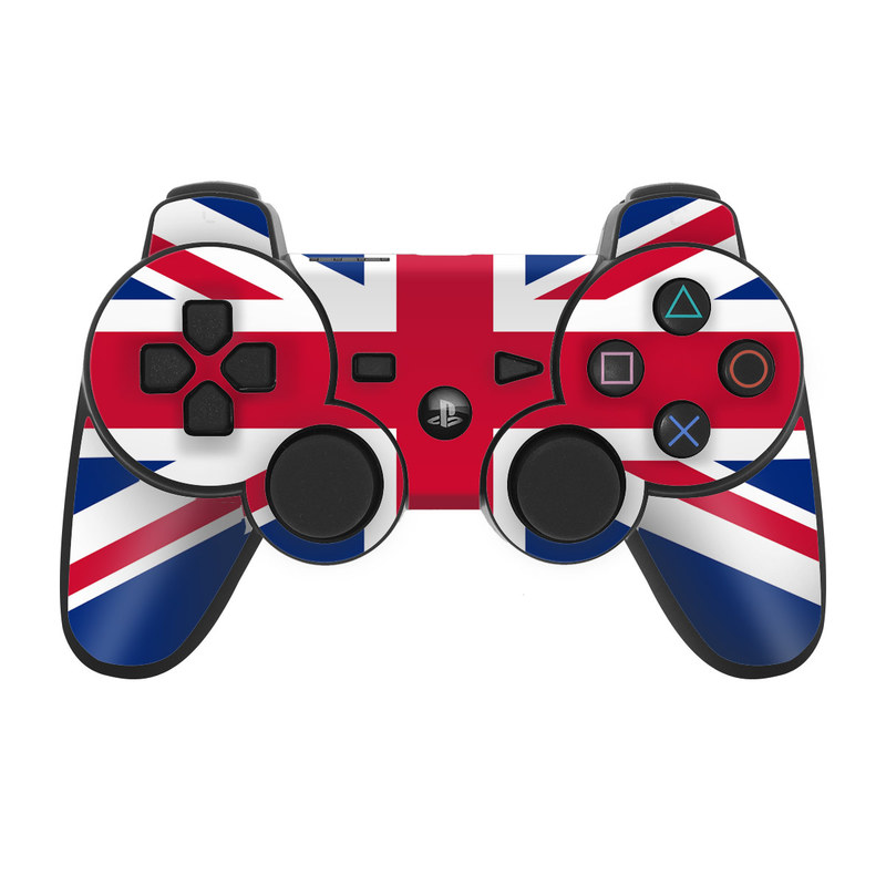 PS3 Controller Skin design of Flag, Red, Line, Electric blue, Design, Font, Pattern, Parallel, Flag Day (USA), with red, white, blue colors