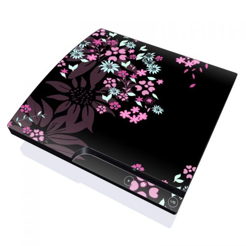 Dark Flowers PlayStation 3 Slim Skin