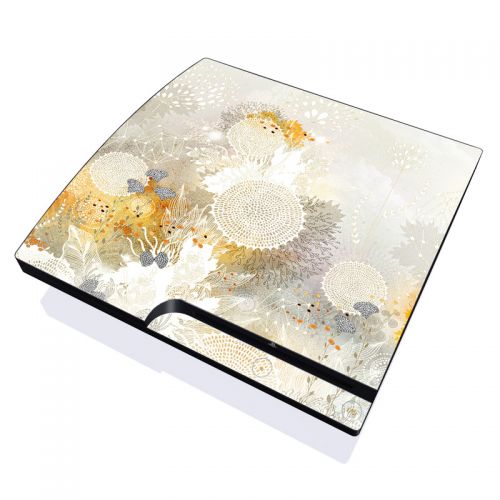 White Velvet PlayStation 3 Slim Skin