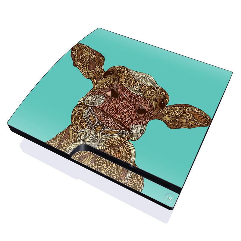 PlayStation 3 Slim Skin design of Head, Illustration, Art, Fictional character, with brown, green colors