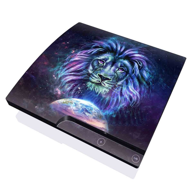  Skin design of Lion, Felidae, Purple, Wildlife, Big cats, Illustration, Darkness, Space, Painting, Art, with purple, blue, green, black, white, red colors