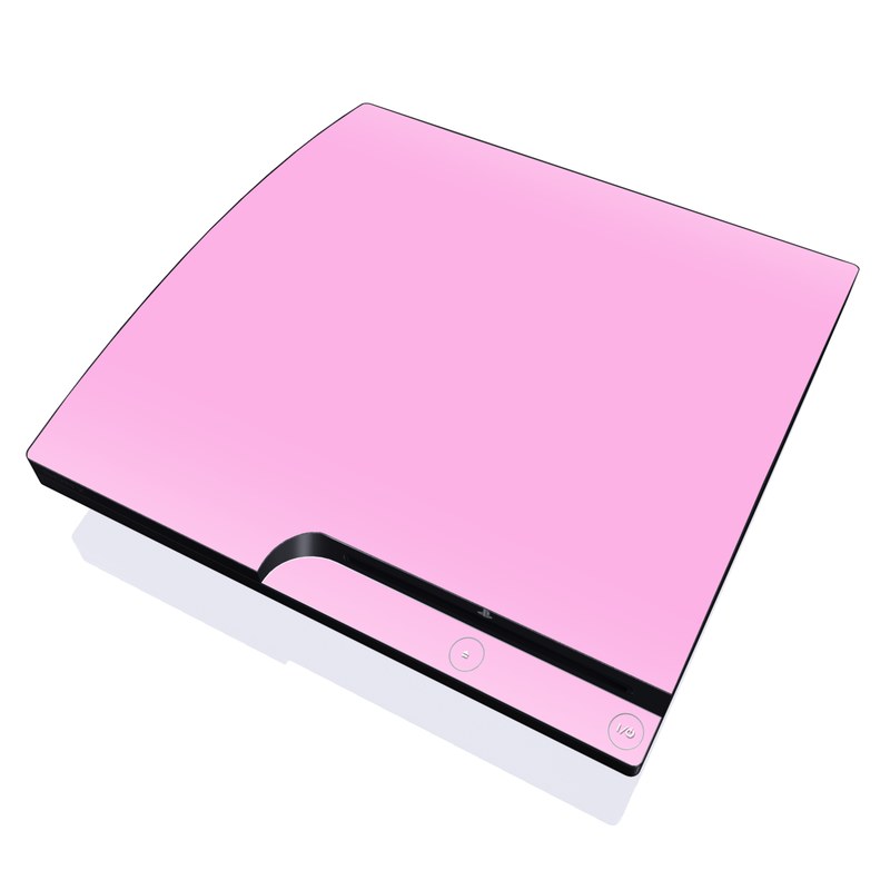 PlayStation 3 Slim Skin design of Pink, Violet, Purple, Red, Magenta, Lilac, Sky, Material property, Peach, with pink colors