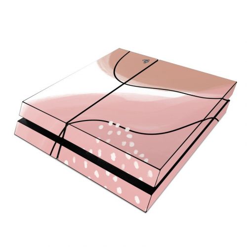 Abstract Pink and Brown PlayStation 4 Skin