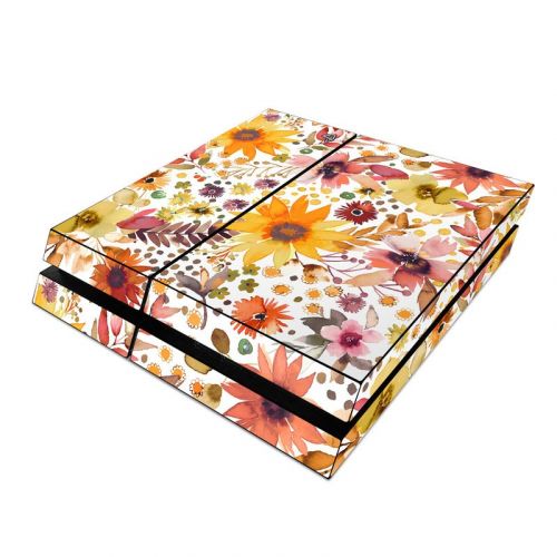 Summer Watercolor Sunflowers PlayStation 4 Skin