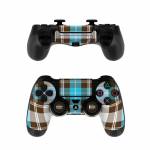 Turquoise Plaid PlayStation 4 Controller Skin
