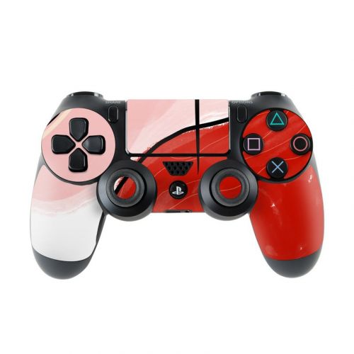 Abstract Red PlayStation 4 Controller Skin