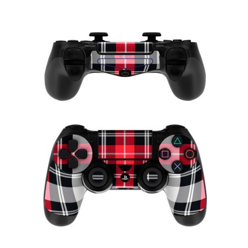 Red Plaid PlayStation 4 Controller Skin