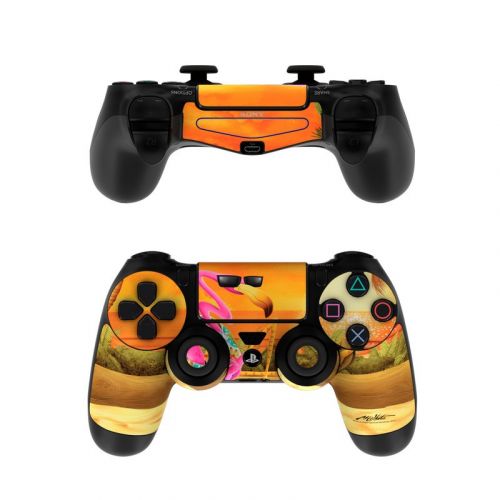 Sunset Flamingo PlayStation 4 Controller Skin