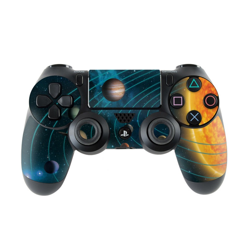 PlayStation 4 Controller Skin design of Astronomical object, Universe, Outer space, Galaxy, Astronomy, Atmosphere, Space, Planet, Science, Sky with red, yellow, black, blue, brown, white colors