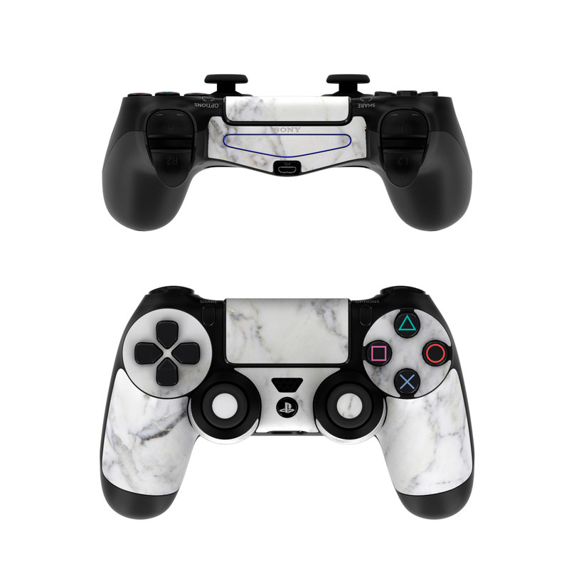 PlayStation 4 Controller Skin design of White, Geological phenomenon, Marble, Black-and-white, Freezing, with white, black, gray colors