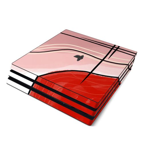 Abstract Red PlayStation 4 Pro Skin