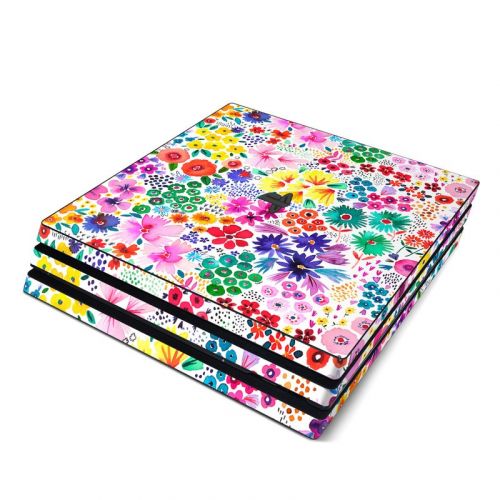 Artful Little Flowers PlayStation 4 Pro Skin