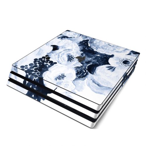 Blue Blooms PlayStation 4 Pro Skin
