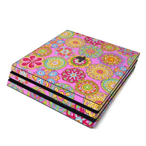Bright Flowers PlayStation 4 Pro Skin