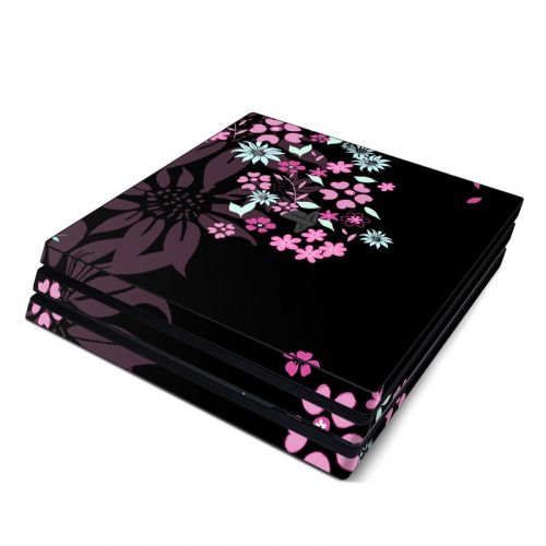 Dark Flowers PlayStation 4 Pro Skin