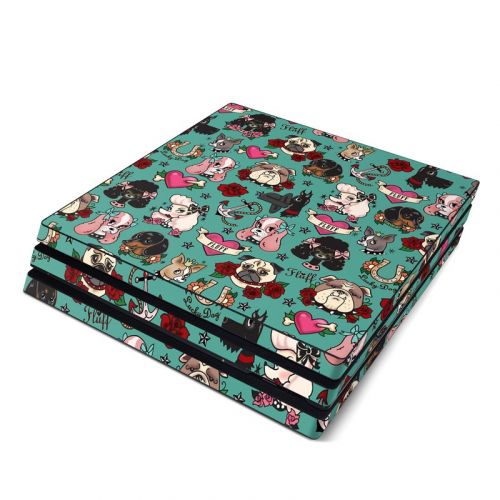 Tattoo Dogs PlayStation 4 Pro Skin