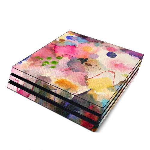 Watercolor Mountains PlayStation 4 Pro Skin