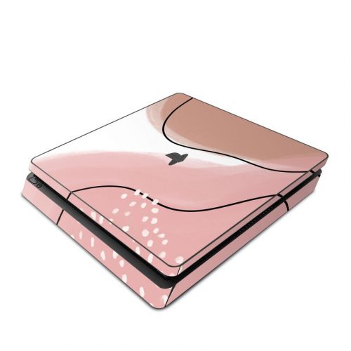Abstract Pink and Brown PlayStation 4 Slim Skin