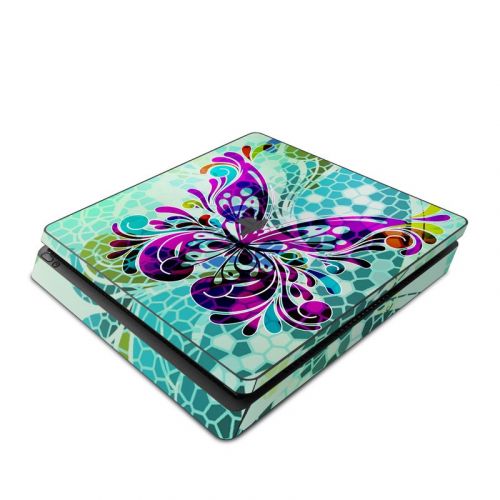 Butterfly Glass PlayStation 4 Slim Skin