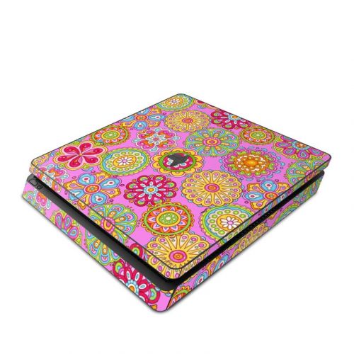 Bright Flowers PlayStation 4 Slim Skin