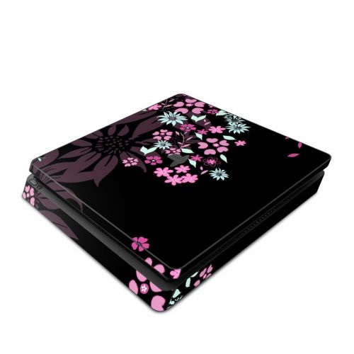 Dark Flowers PlayStation 4 Slim Skin