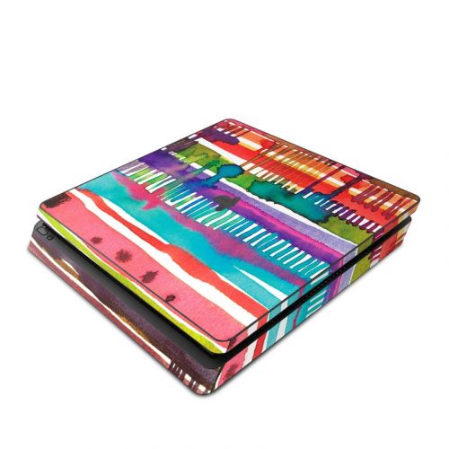Watercolor Lines PlayStation 4 Slim Skin