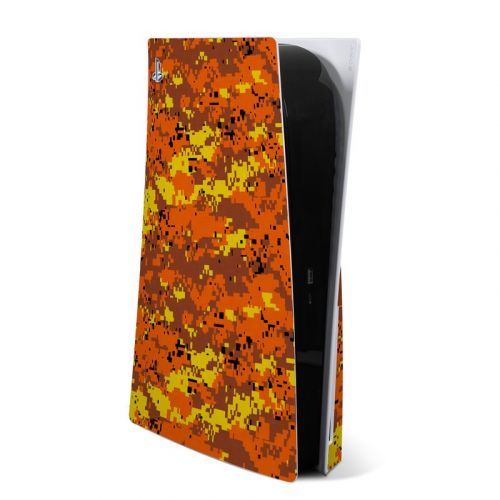 Digital Orange Camo PlayStation 5 Skin