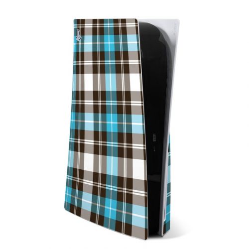 Turquoise Plaid PlayStation 5 Skin