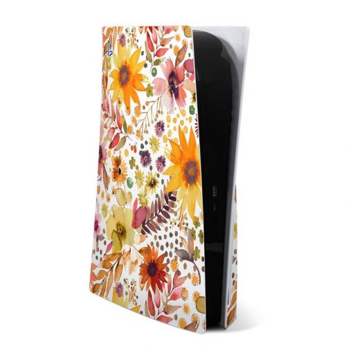 Summer Watercolor Sunflowers PlayStation 5 Skin
