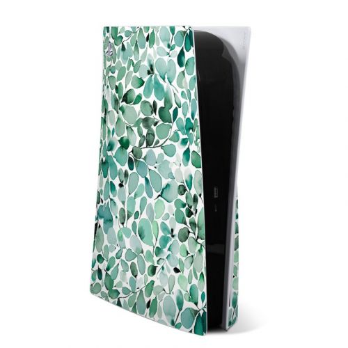 Watercolor Eucalyptus Leaves PlayStation 5 Skin