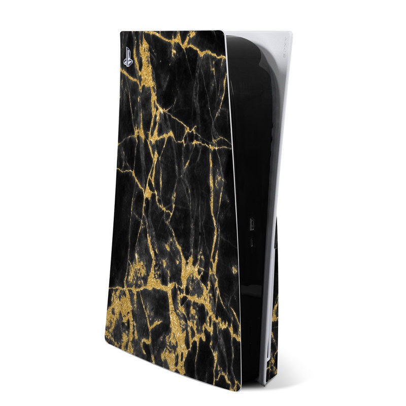 Mint Gold Marble Sparkle Console Skin Sony PlayStation 5 DualSense Wireless  Controller