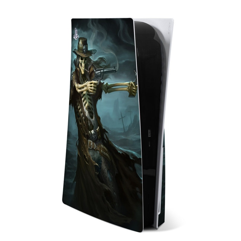 PlayStation 5 Skin design of Cg artwork, Action-adventure game, Darkness, Illustration, Games, Adventure game, Pc game, Woman warrior, Digital compositing, Fictional character, with black, white, blue, gray colors