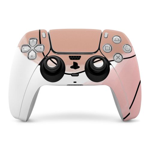 Abstract Pink and Brown PlayStation 5 Controller Skin