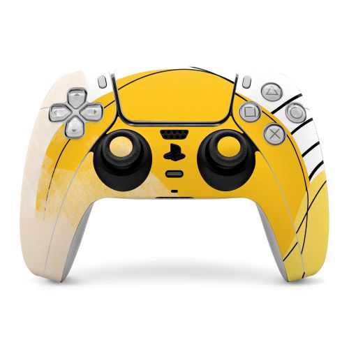 Abstract Yellow PlayStation 5 Controller Skin