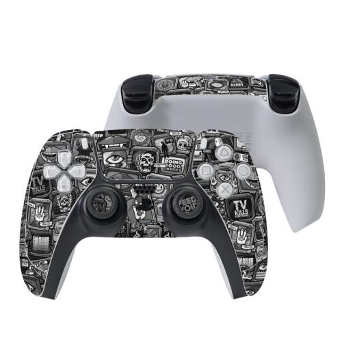 Distraction Tactic B&W PlayStation 5 Controller Skin