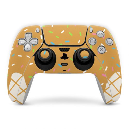 Caramel Ice Cream Drip PlayStation 5 Controller Skin