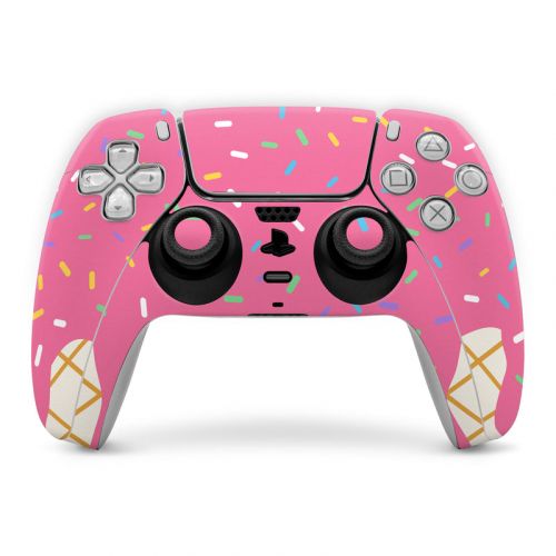Strawberry Ice Cream Drip PlayStation 5 Controller Skin