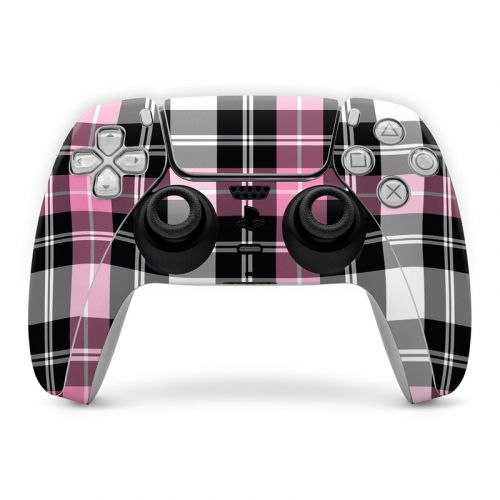 Pink Plaid PlayStation 5 Controller Skin