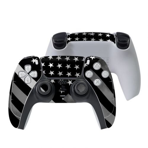 Thin White Line Hero PlayStation 5 Controller Skin
