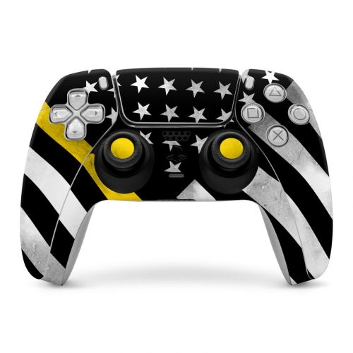 Thin Yellow Line Hero PlayStation 5 Controller Skin