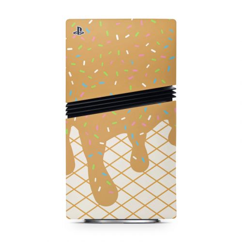 Caramel Ice Cream Drip PlayStation 5 Pro Skin