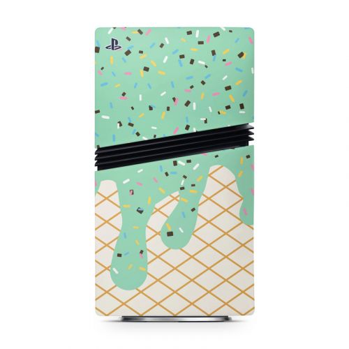 Mint Chocolate Chip Ice Cream Drip PlayStation 5 Pro Skin