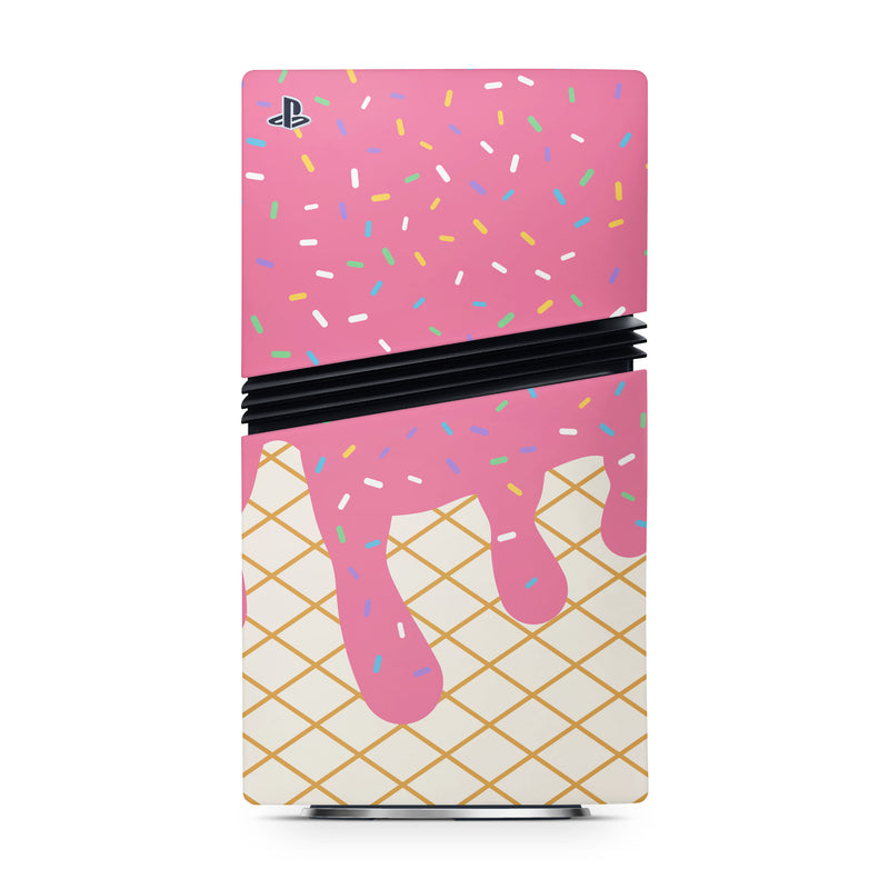 PlayStation 5 Pro Skin design of Graphics, Child art, Wrapping Paper, Pattern, with white, brown, yellow, black, green, pink, orange, blue colors