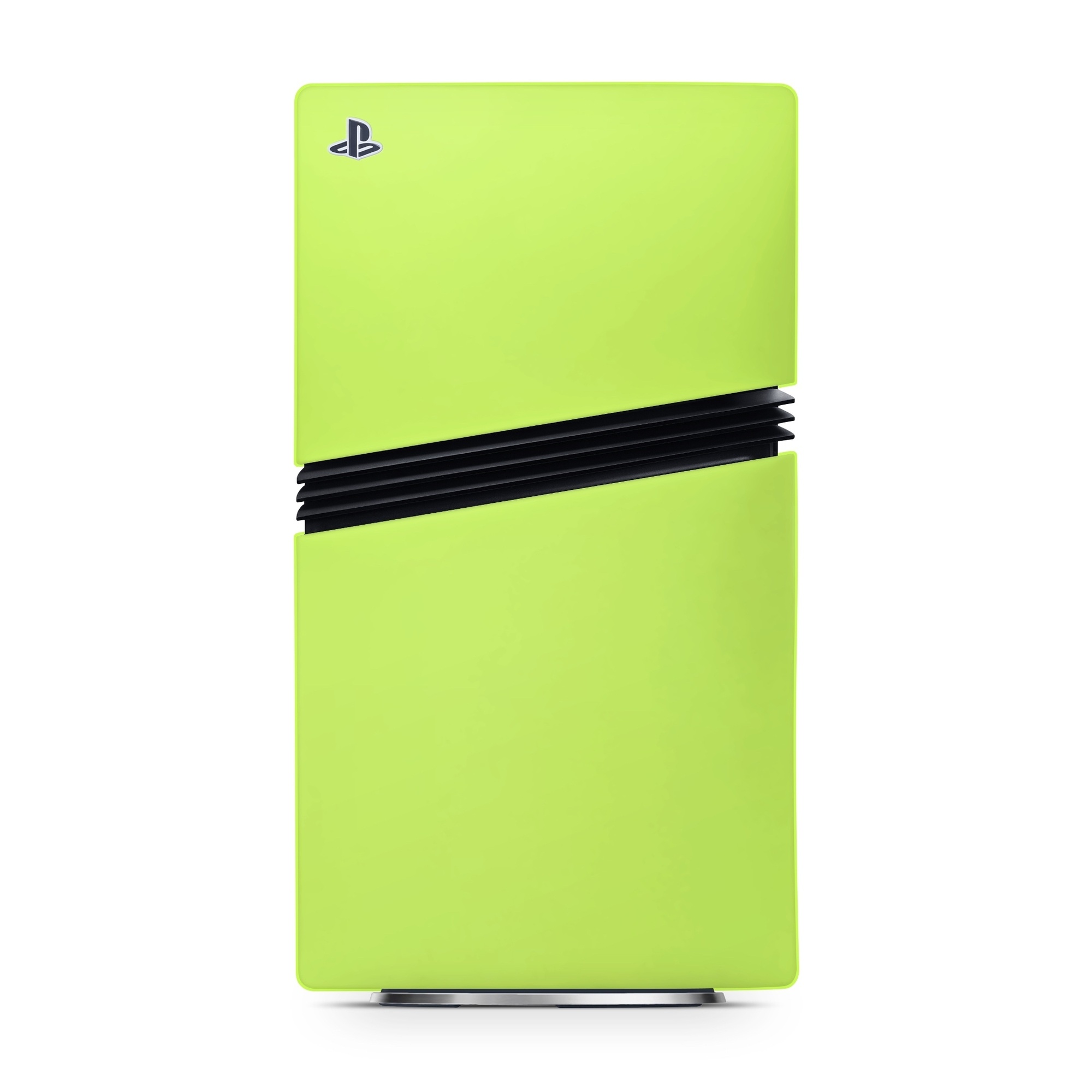 PlayStation 5 Pro Skin design of Green, Yellow, Text, Leaf, Font, Grass, with green colors